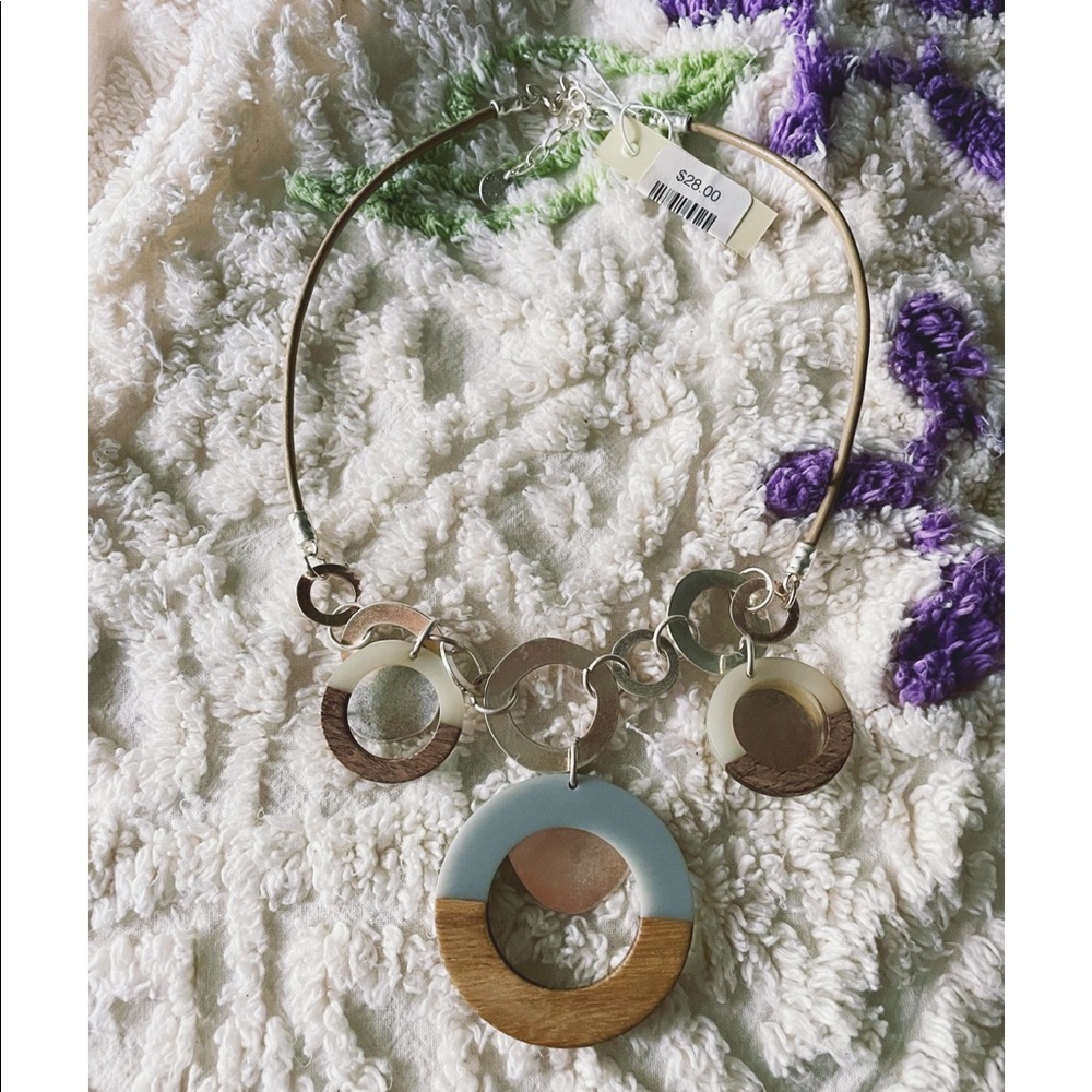 Natural Washer Loop Necklace